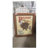 (1) Framed Beer Advertising Sign (28"×34")