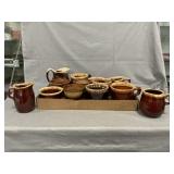 Hull & Asst. Brown Drip Pottery