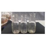(3) Vintage Glass Milk Bottles (Lebanon &
