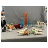 Fenton Hobnail Shoe & Asst. Glassware