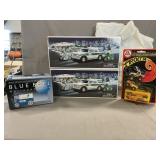 (2) B.O. Hess SUV & Motorcycles, Ertl Truck Bank,