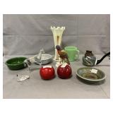 Custard Glass Vase, Murano Glass Pipe Lighter