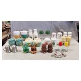 Tray Lot Of Assorted Salt & Pepper Shakers