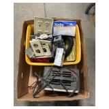 Box Lot With Schafer Battery Charger, Neck Light,