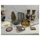 Brass Vasses & Ashtray, Sifter, Just Rite