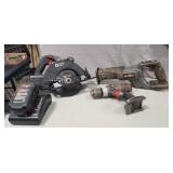 Porter Cable 18V Cordless Drill, Circular Saw,