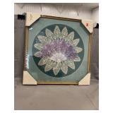 Doily With Fan Framed Art Work