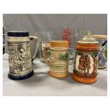 Assorted Steins, Ziggy Glass, Giant Mug