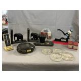 PA Coal Penholder & Ashtray, Wooden Elephant