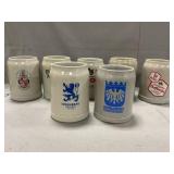 (7) Stoneware Beer Steins