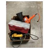 Box Lot With B & D Electric Hedgetrimmer, DeWalt