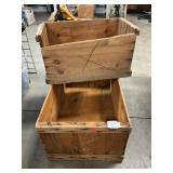 Pair Of Vintage Wooden Boxes