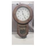 Vintage Elgin 31 Day Wall Clock w/ Key