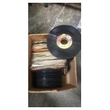 Box Lot Of Assorted Vintage "45" Records