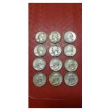 (12) Silver U.S. Quarters