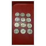 (12) Silver U.S. Quarters