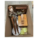 Box Lot With Shoeshine Box, Corningware,