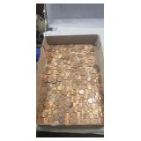 Tray Lot Of Assorted Unsearched Pennies