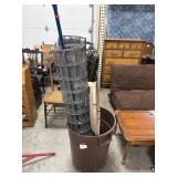 Fencing and Trash Can