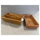 (2) Wooden Trays/Boxes