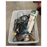Tote With Work Light, Extension Cords, Surge