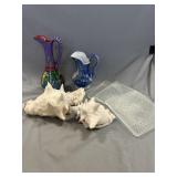 (2) Pitchers, (2) Shells, (3) Trays