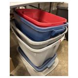 (4) Empty Totes w/ Lids