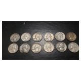 (12) Silver U.S. Quarters