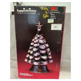 Inspirations Trim N Glo Ceramic Christmas Tree,