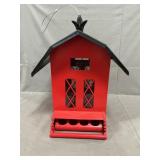 Squirrel-Resistant Metal Barn Bird Feeder