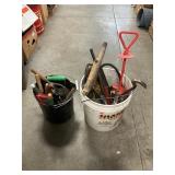 (2) Buckets Full Of Assorted Tools, Garden