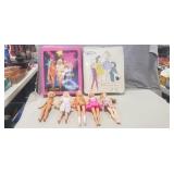 (5) Assorted Barbie Dolls, (2) Cases & Assorted