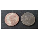 (2) U.S. Large One Cent Coins (1832 & 1837)