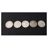(5) Silver U.S Quarters