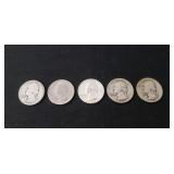 (5) Silver U.S Quarters