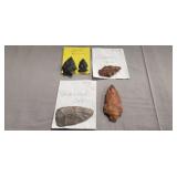 (5) Assorted Arrowheads