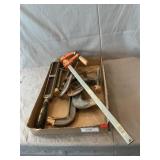 Lot Of Assorted Clamps, Stanley Rasp Plane