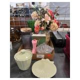 Tray Lot Of Home Decor Items