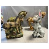 Chalkware, Ceramic, Plaster Horses, Ceramic