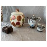 Mid-Century Cookie Jar & Elephant Ashtray. Addy,