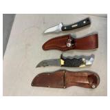 Pair Of Schroeder Huntng Knives With Sheaths