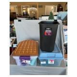 Tote With Thread, Wooden Spool Holder