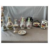 Czech Pottery, Nippon & Asst. Vases, Glassware