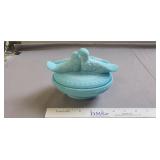 (1) Vintage Westmoreland "Love Birds On Nest"