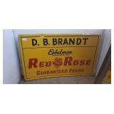 (1) Metal Advertising Sign "Red Rose" (48"ï¿½30")
