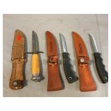(3) Hunting Knives With Sheaths