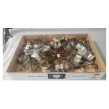 Tray Lot Of Assorted Metal Cookie Cutters