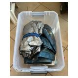 Tote With (2) Tarps, Grass Seed