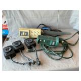 (2) Multiple Outlet Stake Extension Cords, (3)