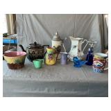 Puritan Pitcher, England Teapot, Asst. Pottery,